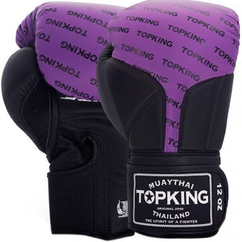 Top King "Full Impact Doble Tone" Боксерские Перчатки Тайский Бокс Purple-Black